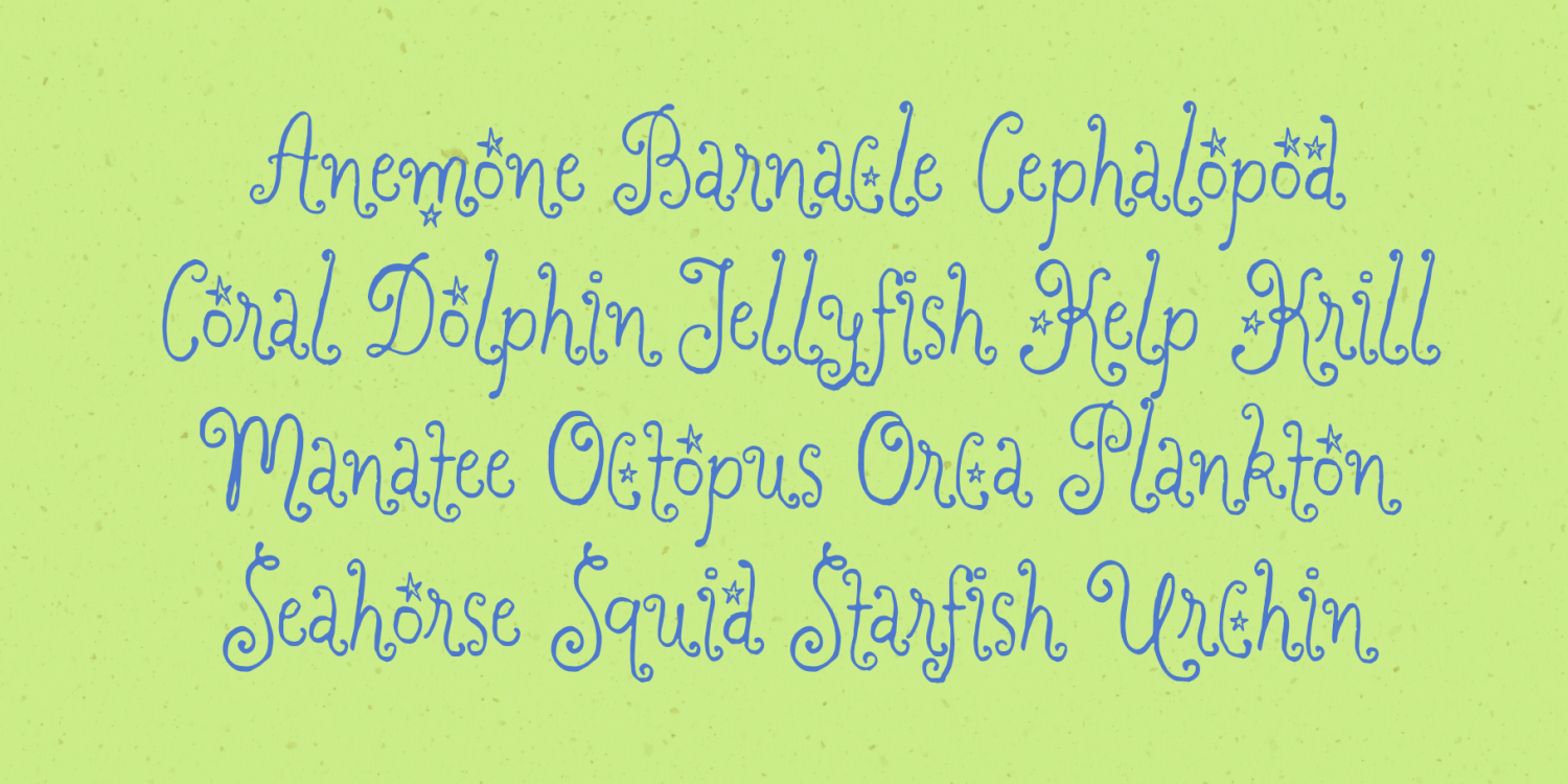 Dreaming Ocean Font Poster #1