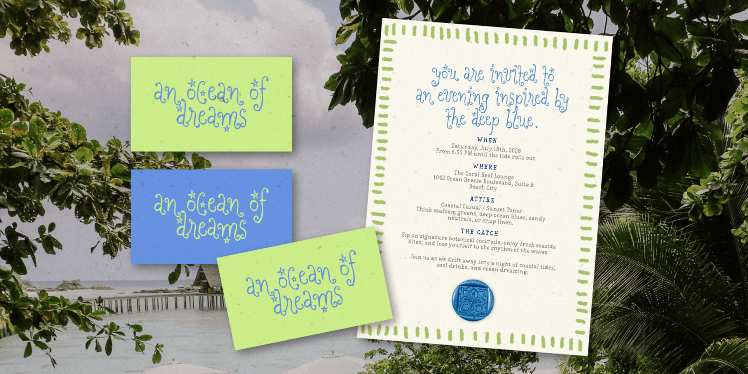 Dreaming Ocean Font Poster #1