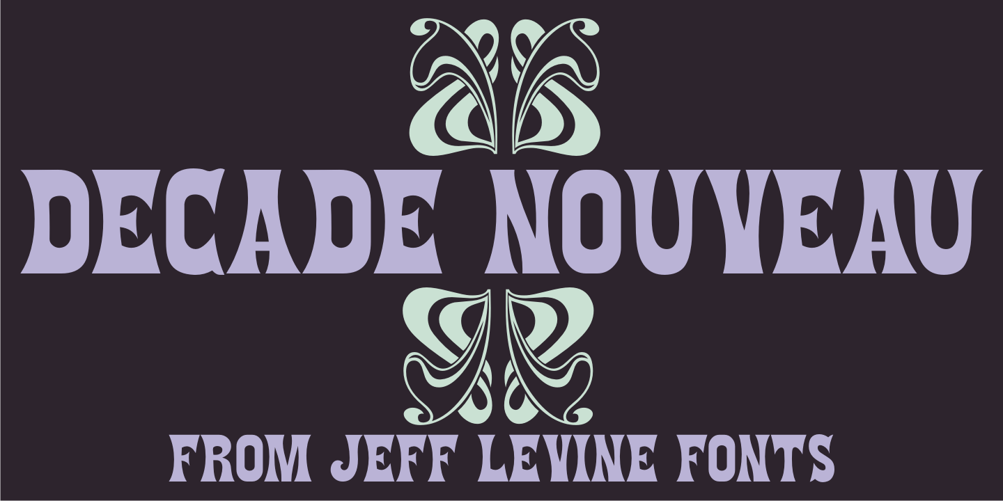 Decade Nouveau Font Family Poster