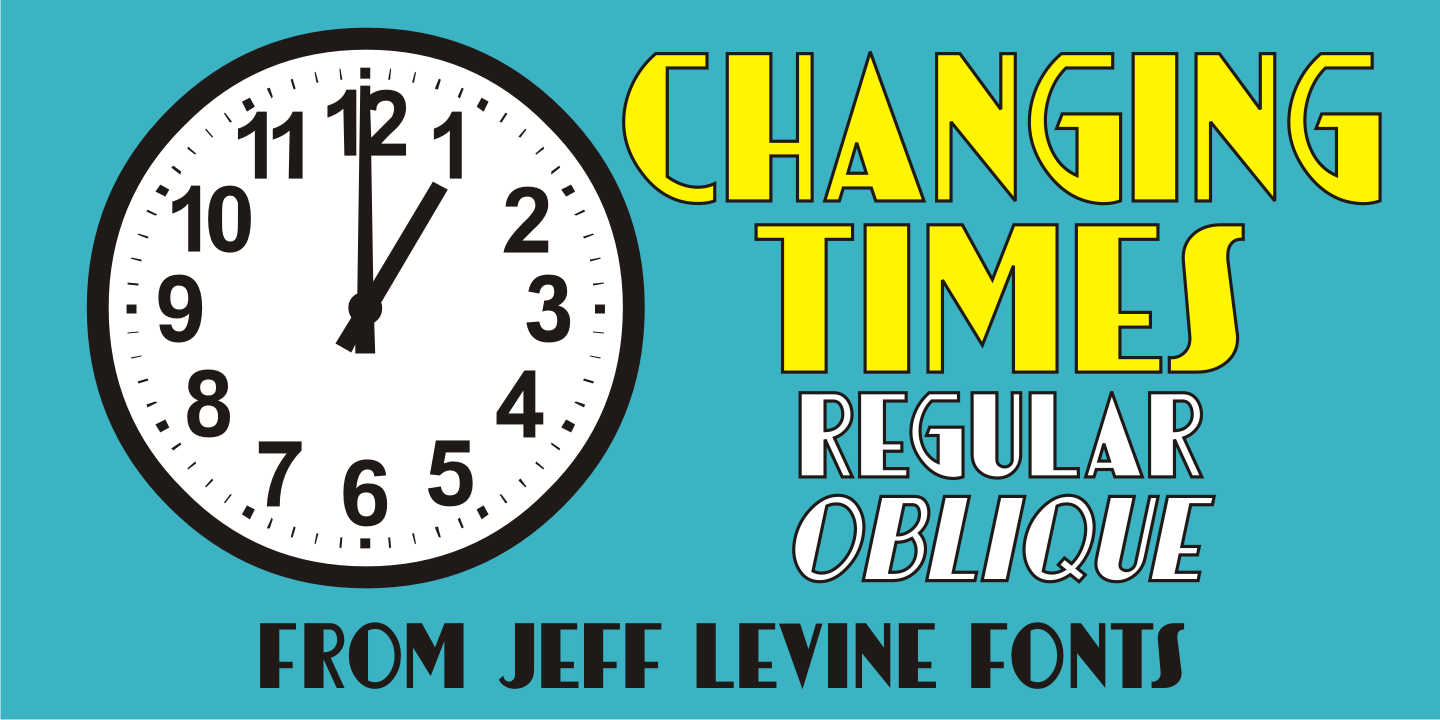 Changing Times Font Family Poster