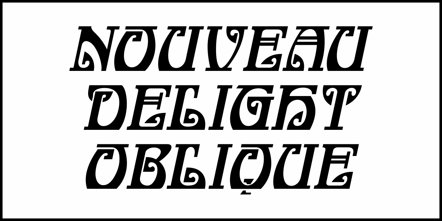 Nouveau Delight Font Poster #1
