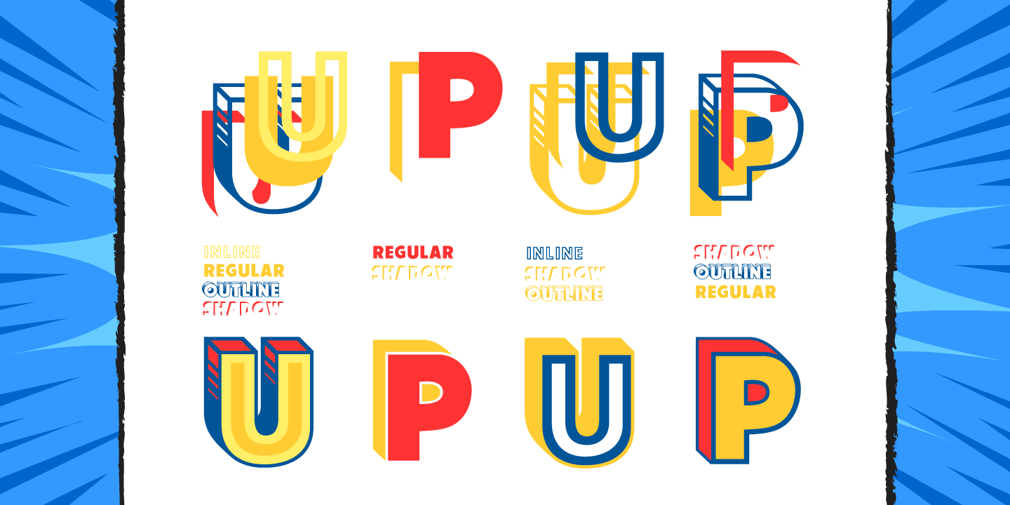 Up Up and Away Font Poster #1