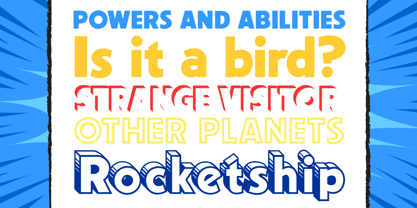 Up Up and Away Font Poster #1