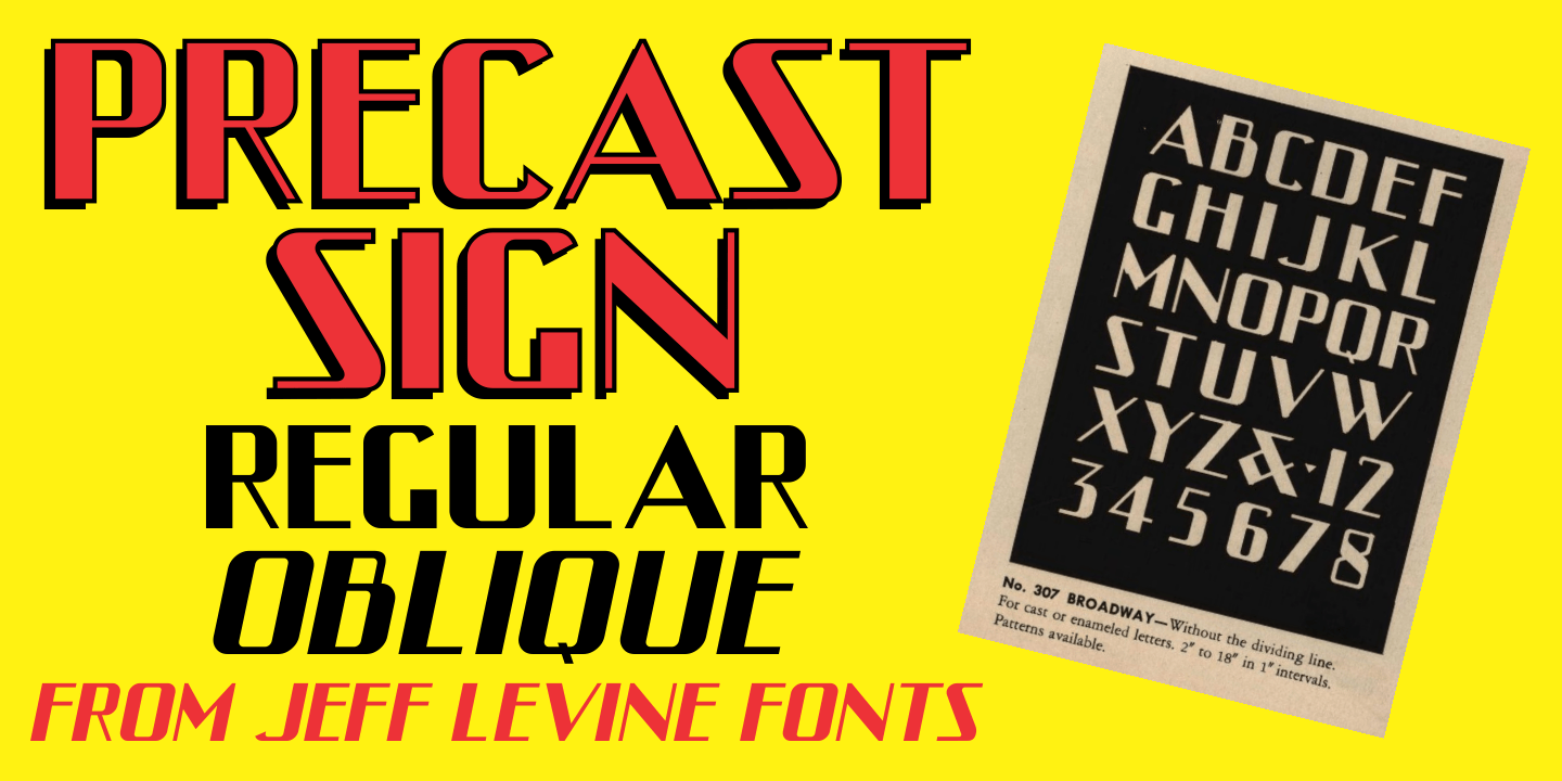 Precast Sign Font Family Poster