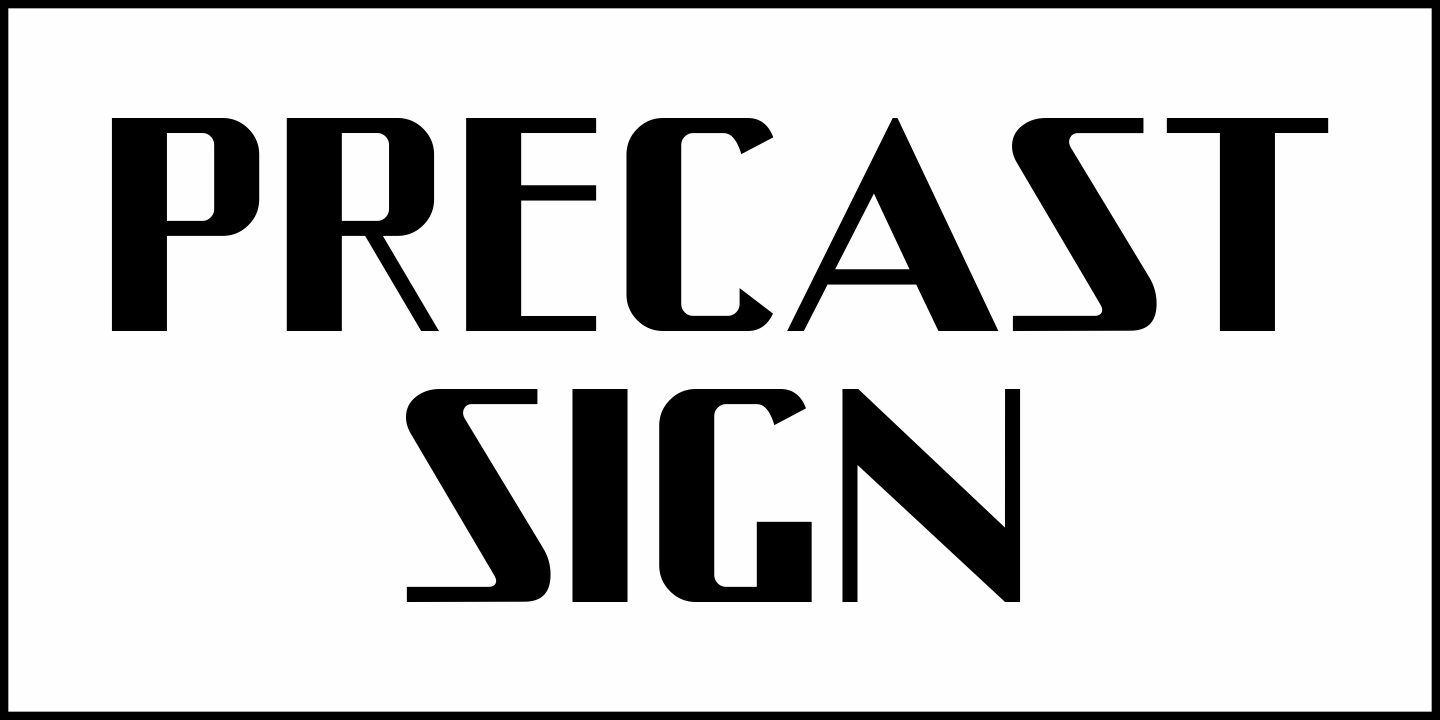 Precast Sign Font Poster #2