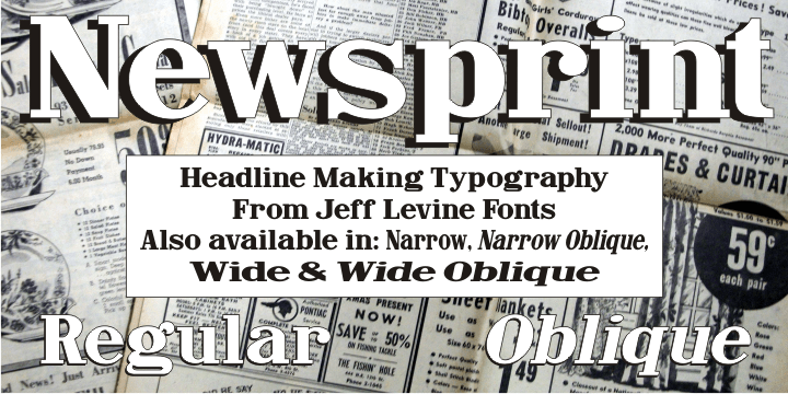 Newsprint Font Poster #1