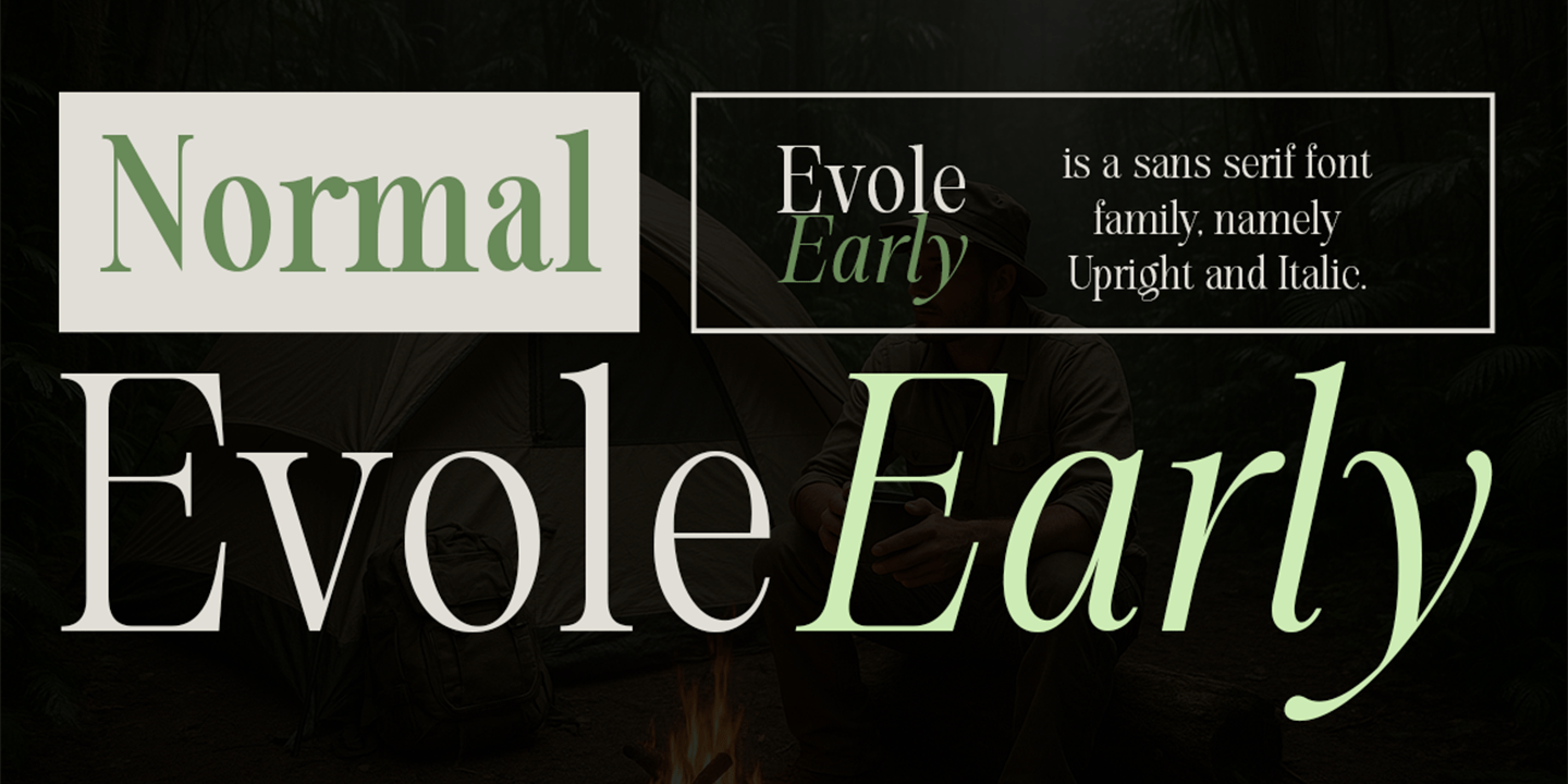 Evolve Early Normal Font Poster