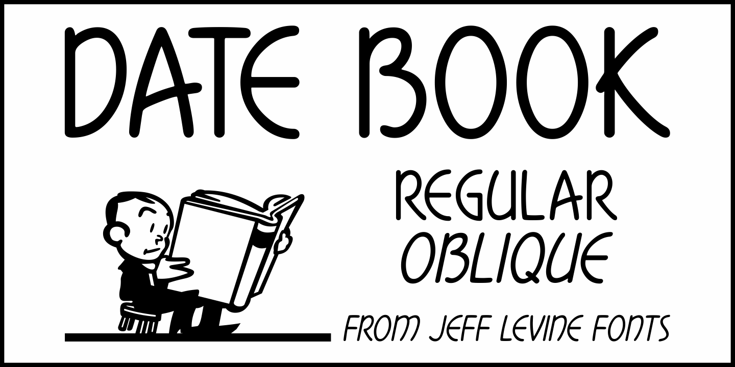 Date Book Font Family Poster