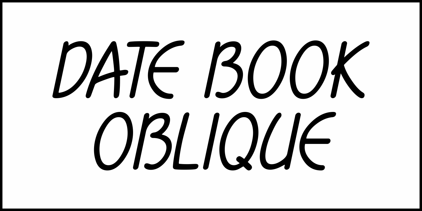 Date Book Font Poster #1