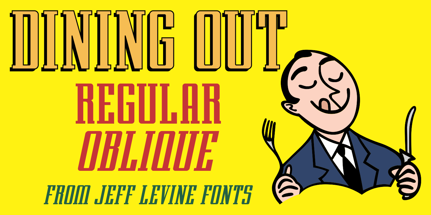 Dining Out Font Poster #1
