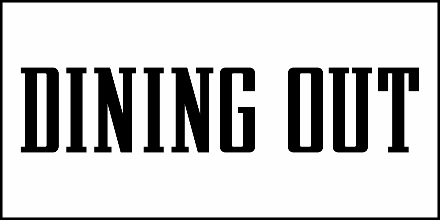 Dining Out Font Poster #2