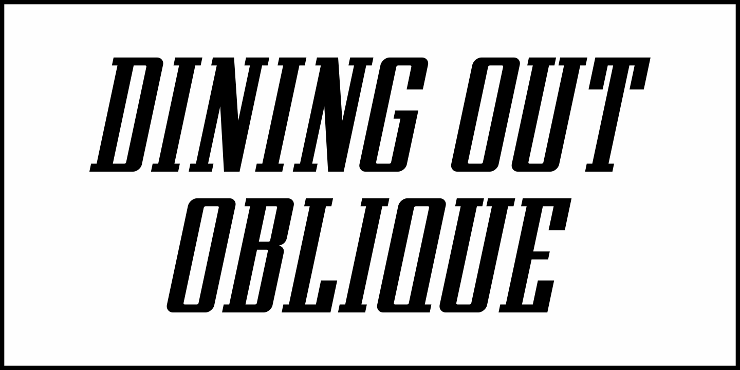 Dining Out Font Poster #4