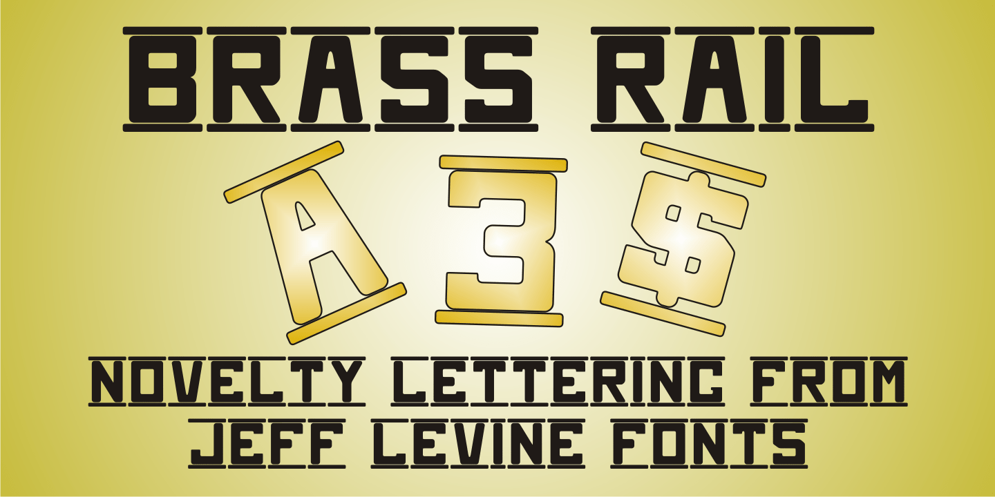 Brass Rail Font Family Poster