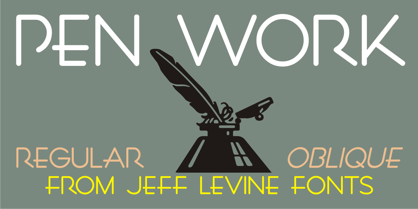 Pen Work Font Family Poster