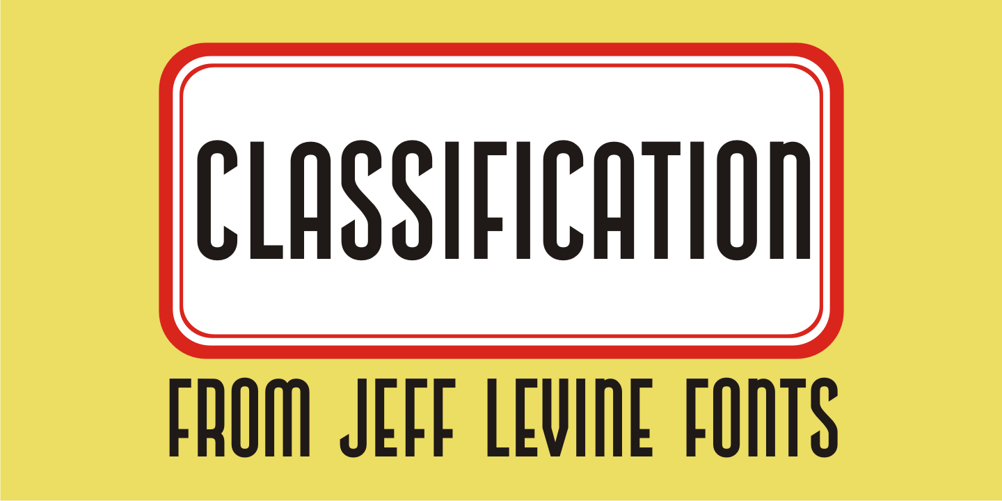Classification Font Poster