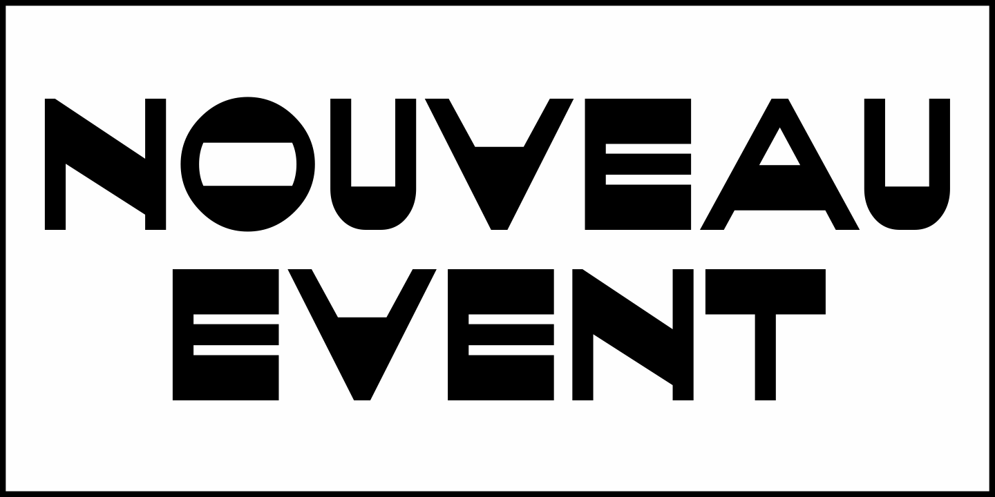 Nouveau Event Font Poster #1