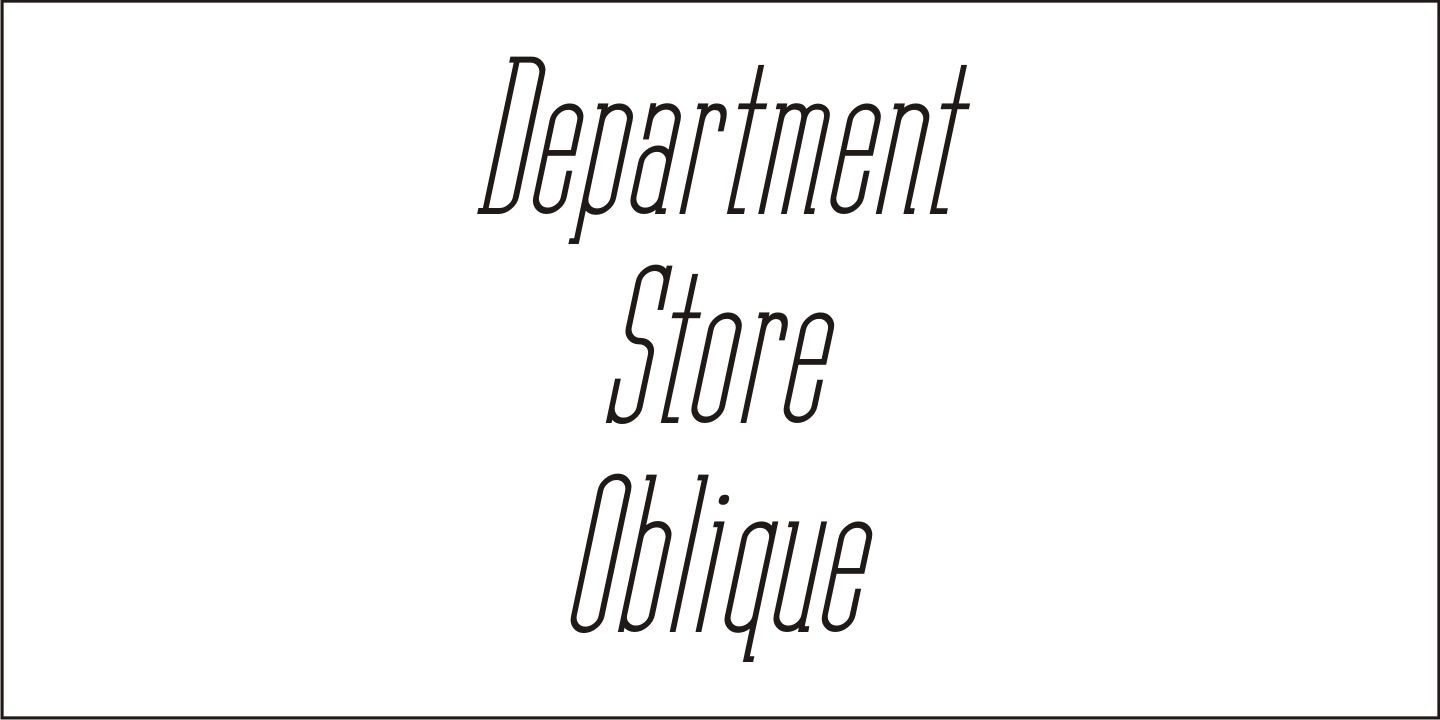 Department Store Font Poster #4