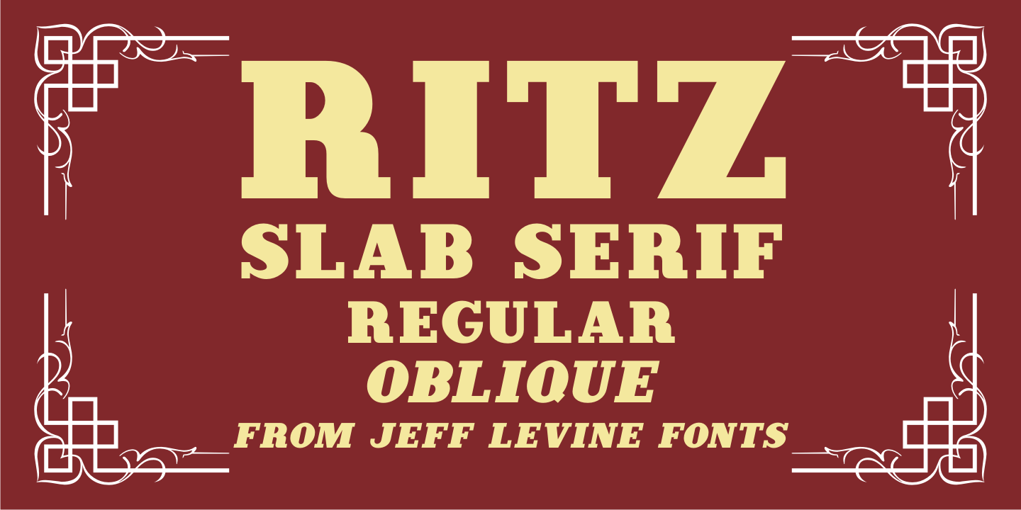 Ritz Slab Serif Font Poster #1