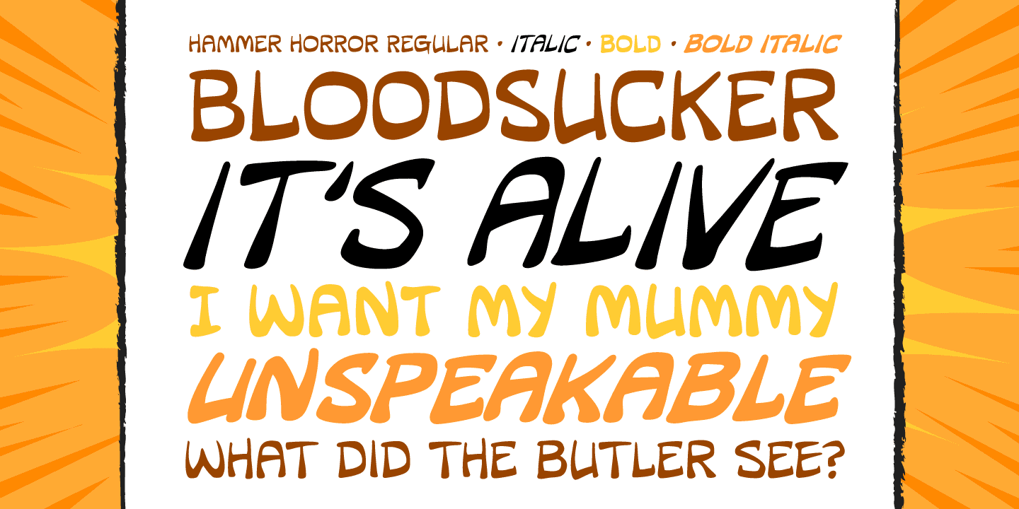 Hammer Horror Font Poster #1