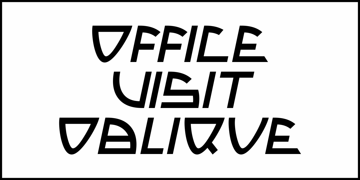 Office Visit Font Poster #4
