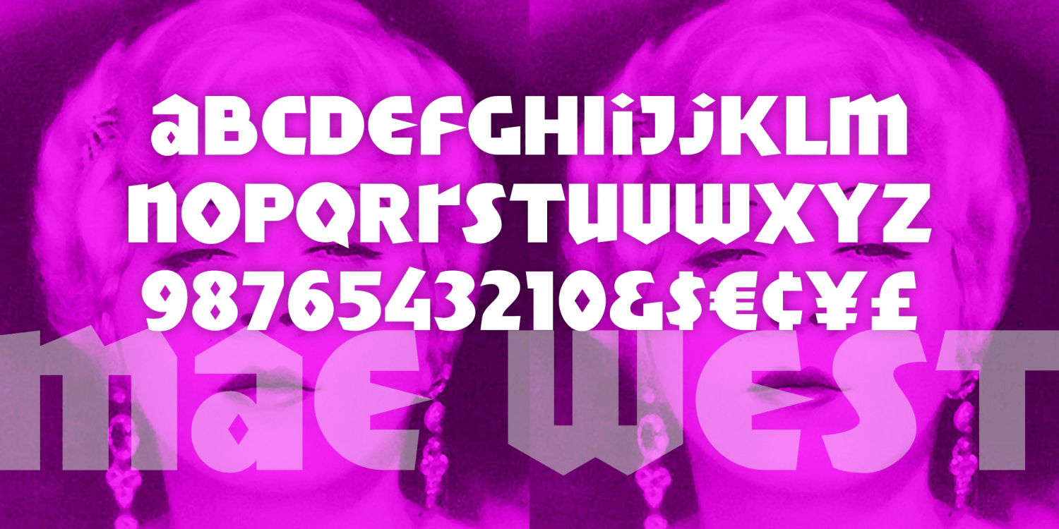 Mae West Font Family Poster