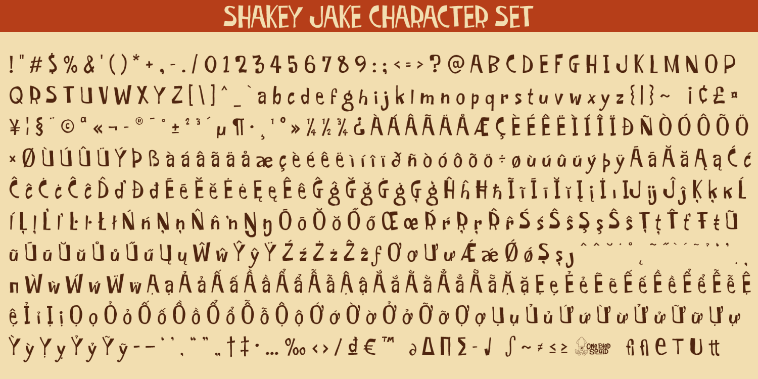 Shakey Jake Font Poster #1