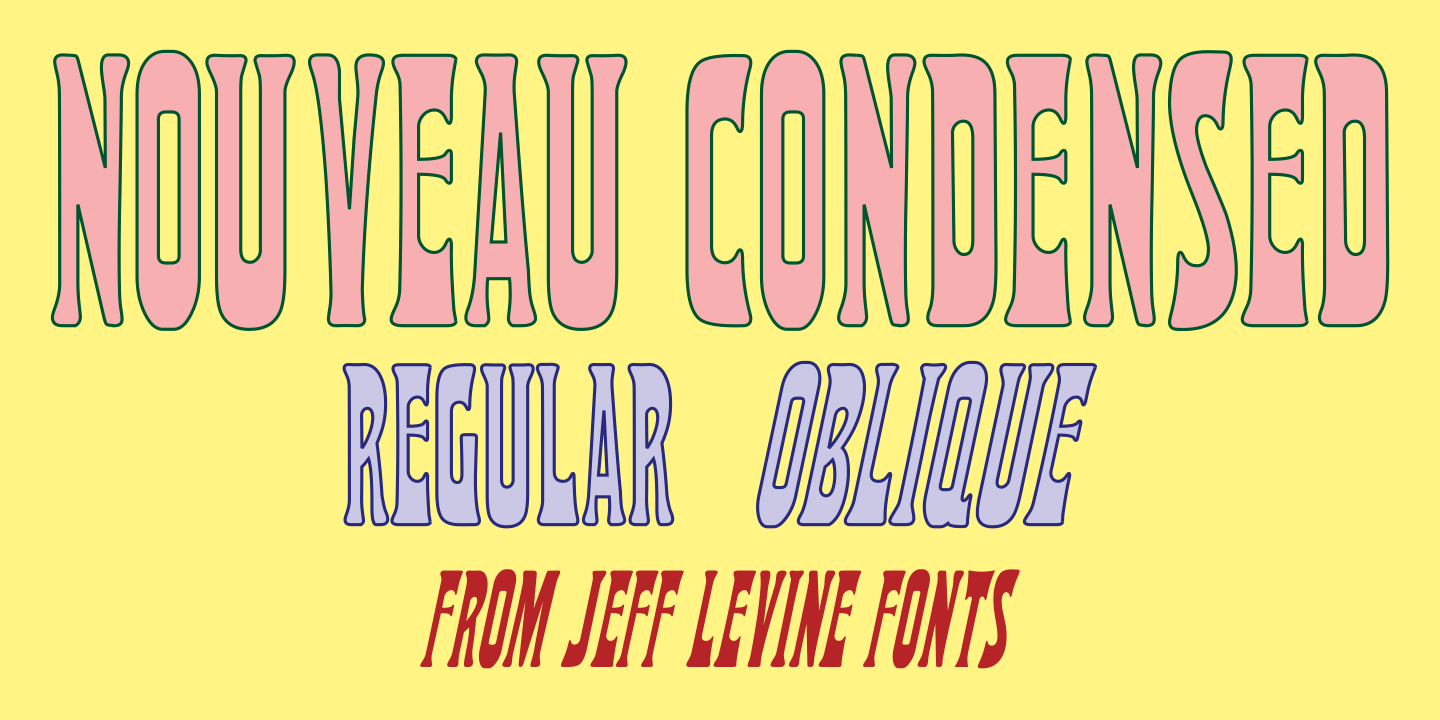 Nouveau Condensed Font Family Poster