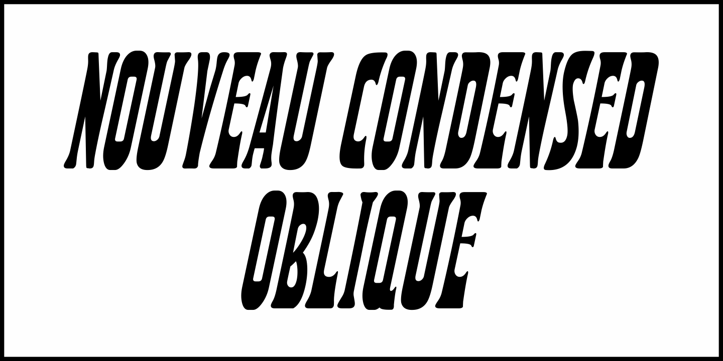 Nouveau Condensed Font Poster #4