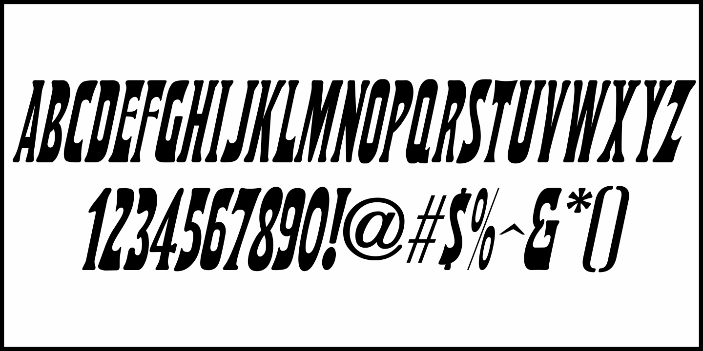Nouveau Condensed Font Poster #5