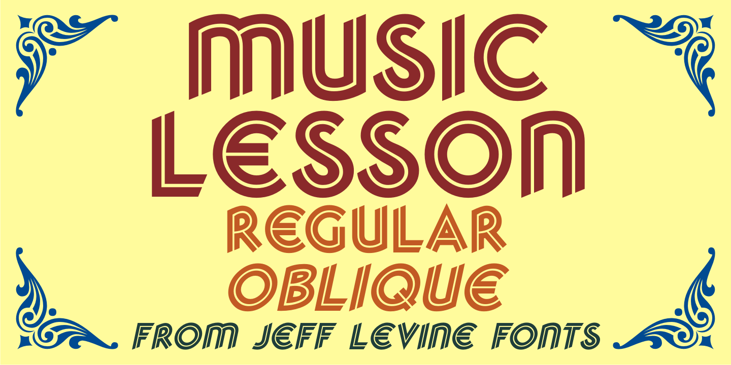 Music Lesson Font Poster #1