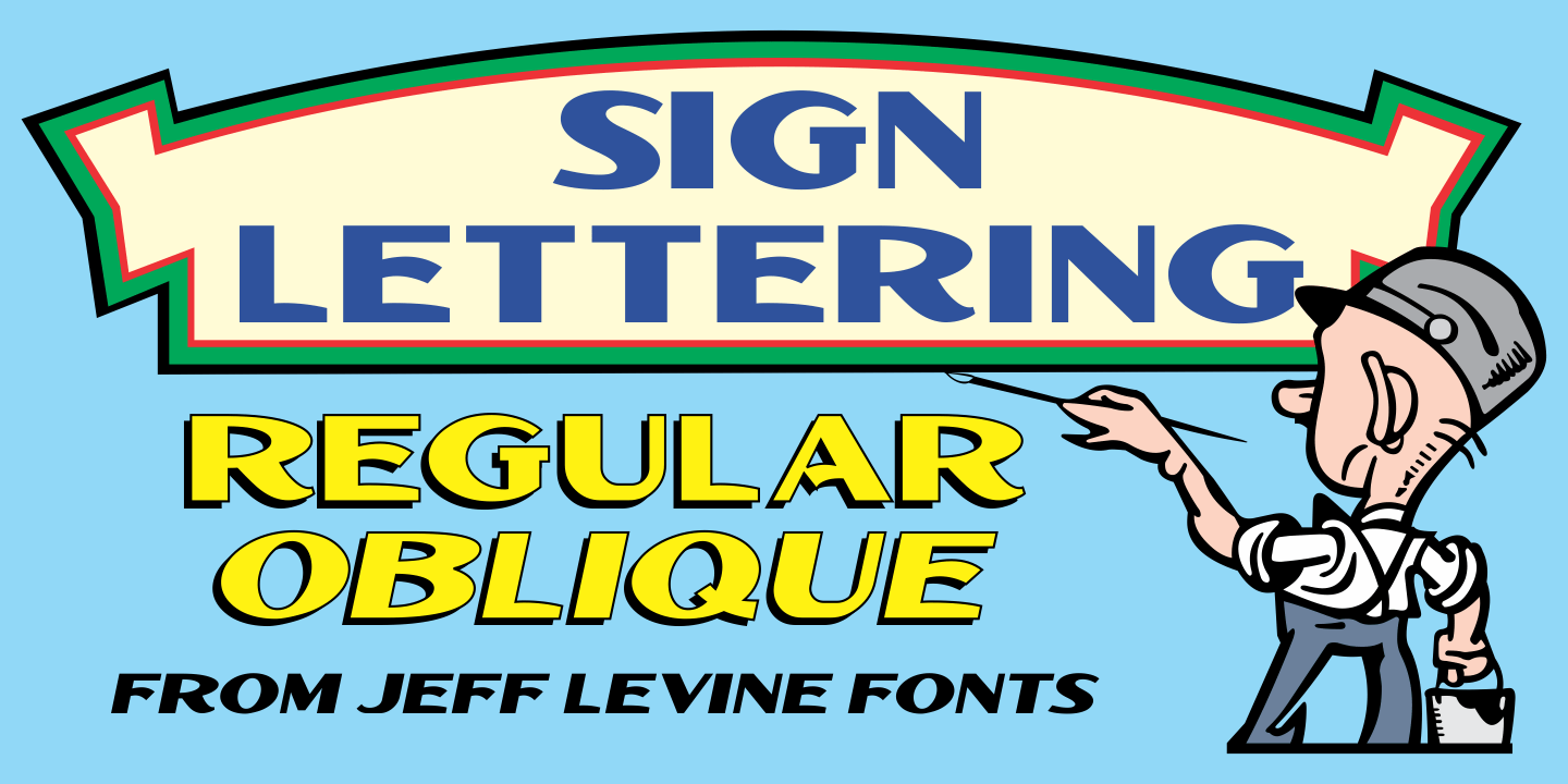 Sign Lettering Font Poster #1