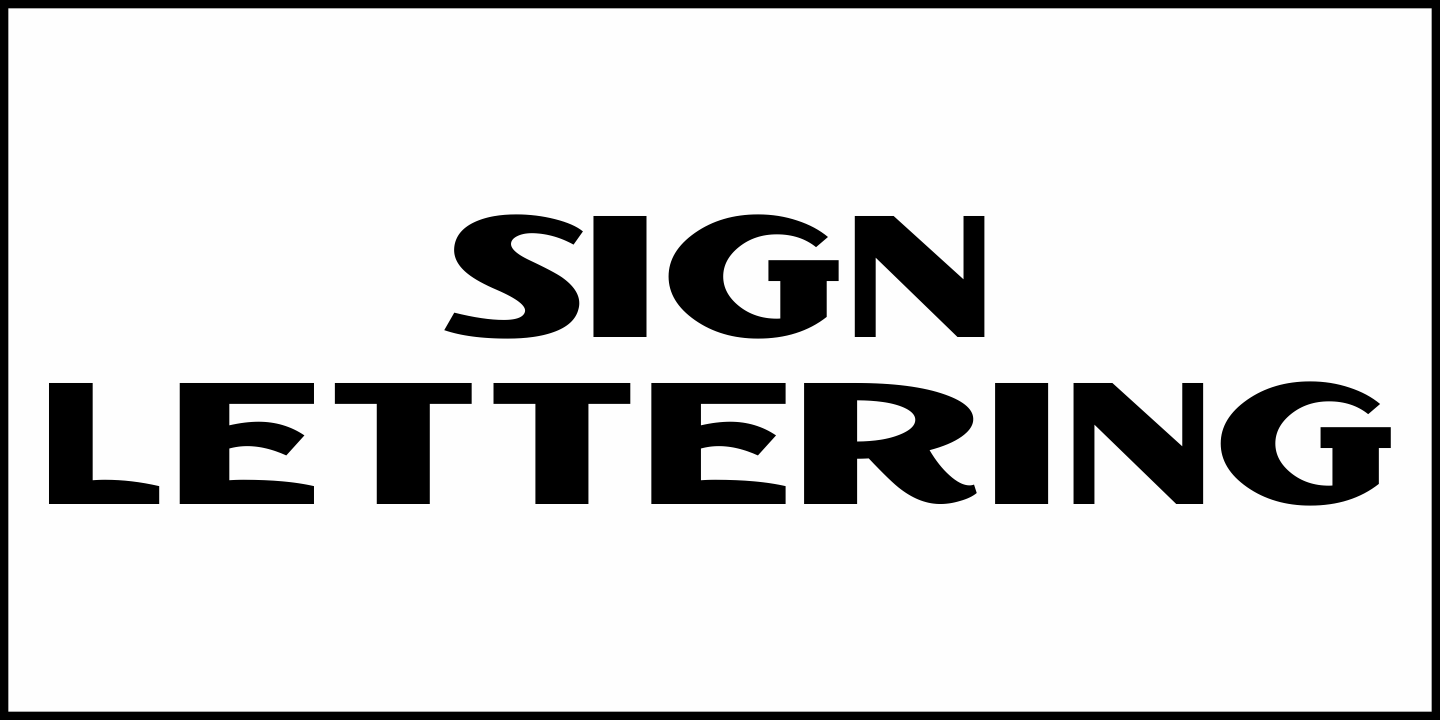 Sign Lettering Font Poster #2
