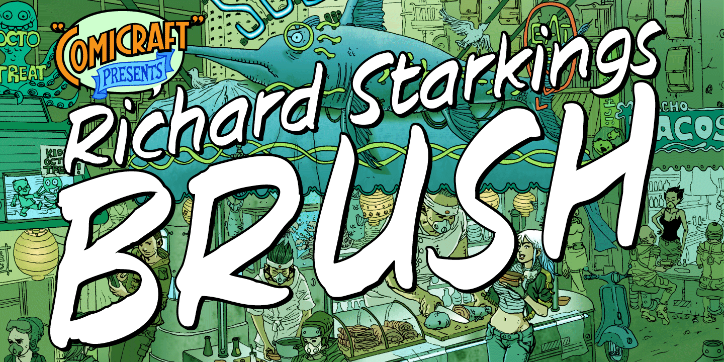 Richard Starkings Brush Font Poster #1