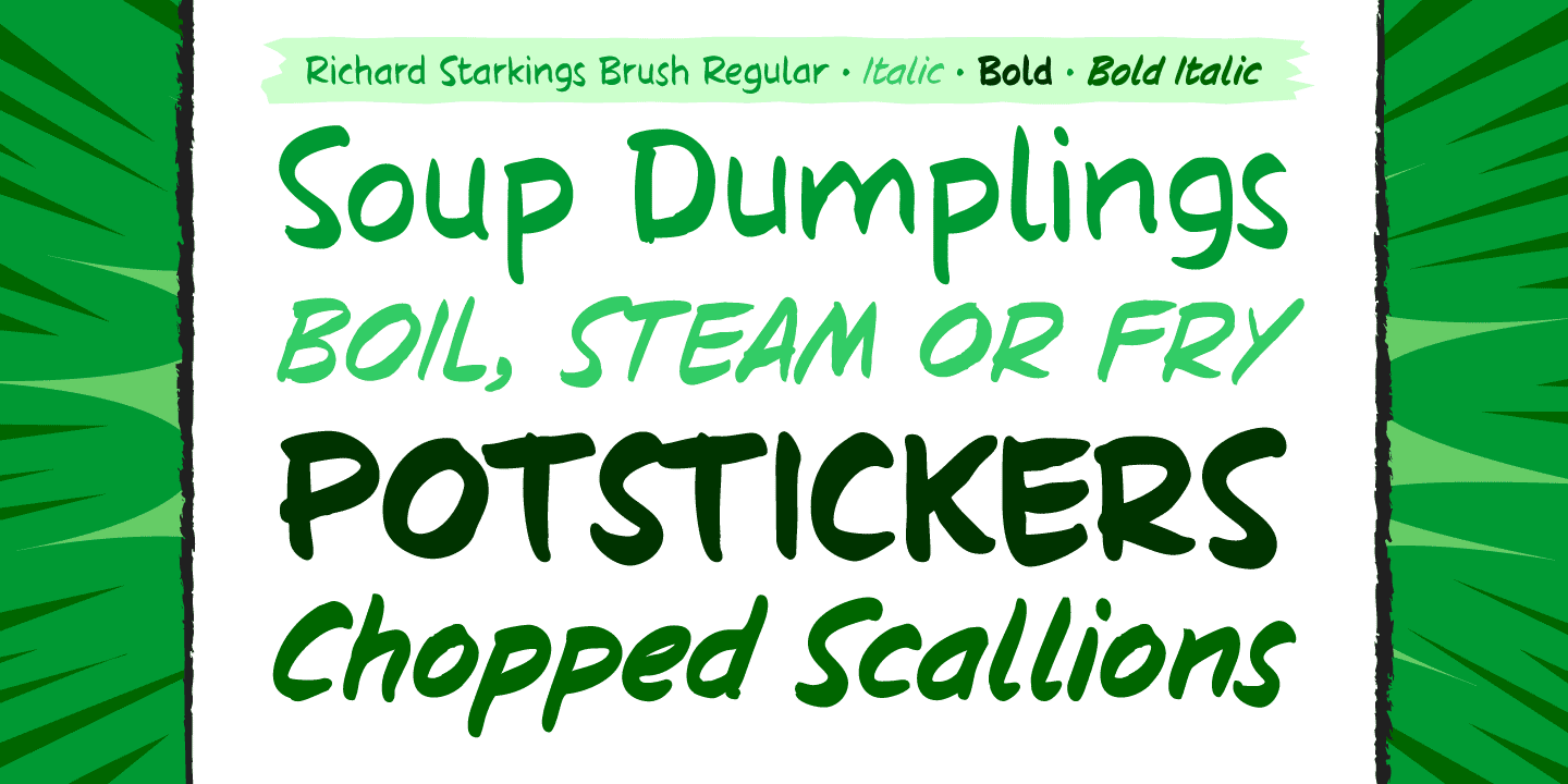 Richard Starkings Brush Font Poster #1