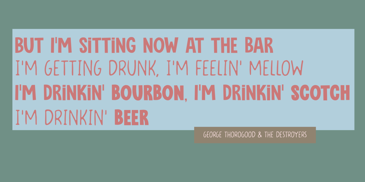 Drinking Song Font Poster #3