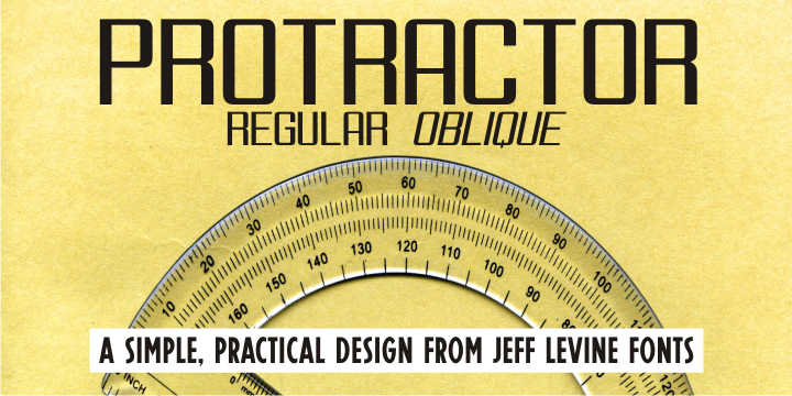 Protractor Font Family Poster