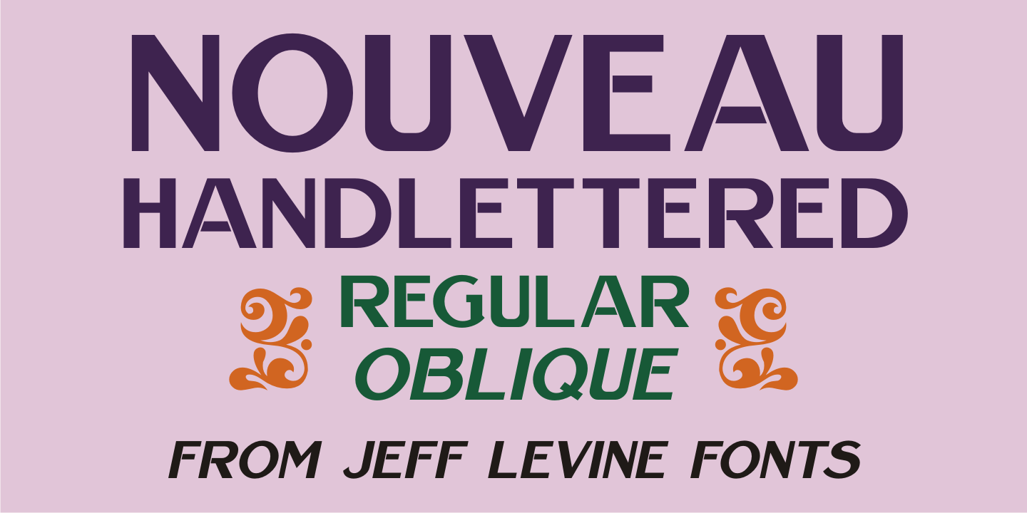 Nouveau Handlettered Font Poster #1