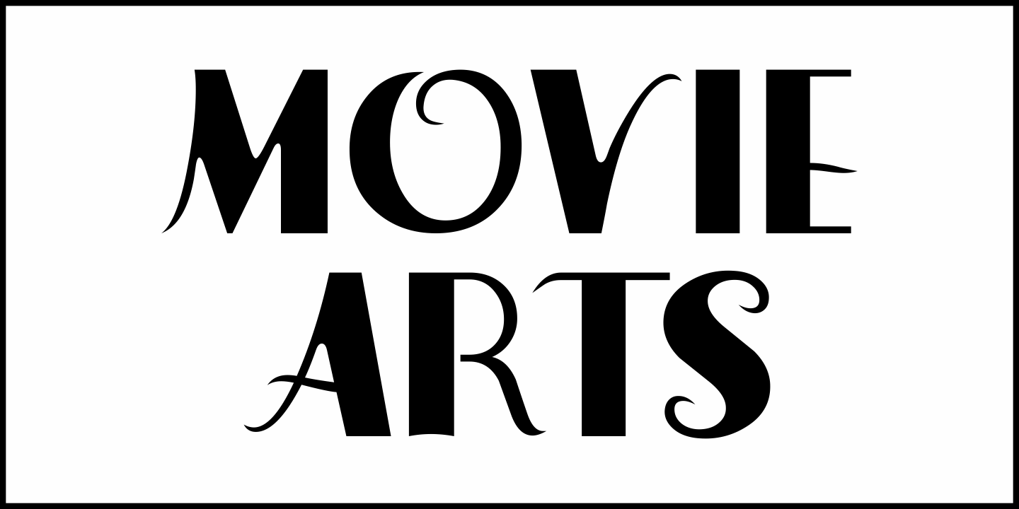 Movie Arts Font Poster #2