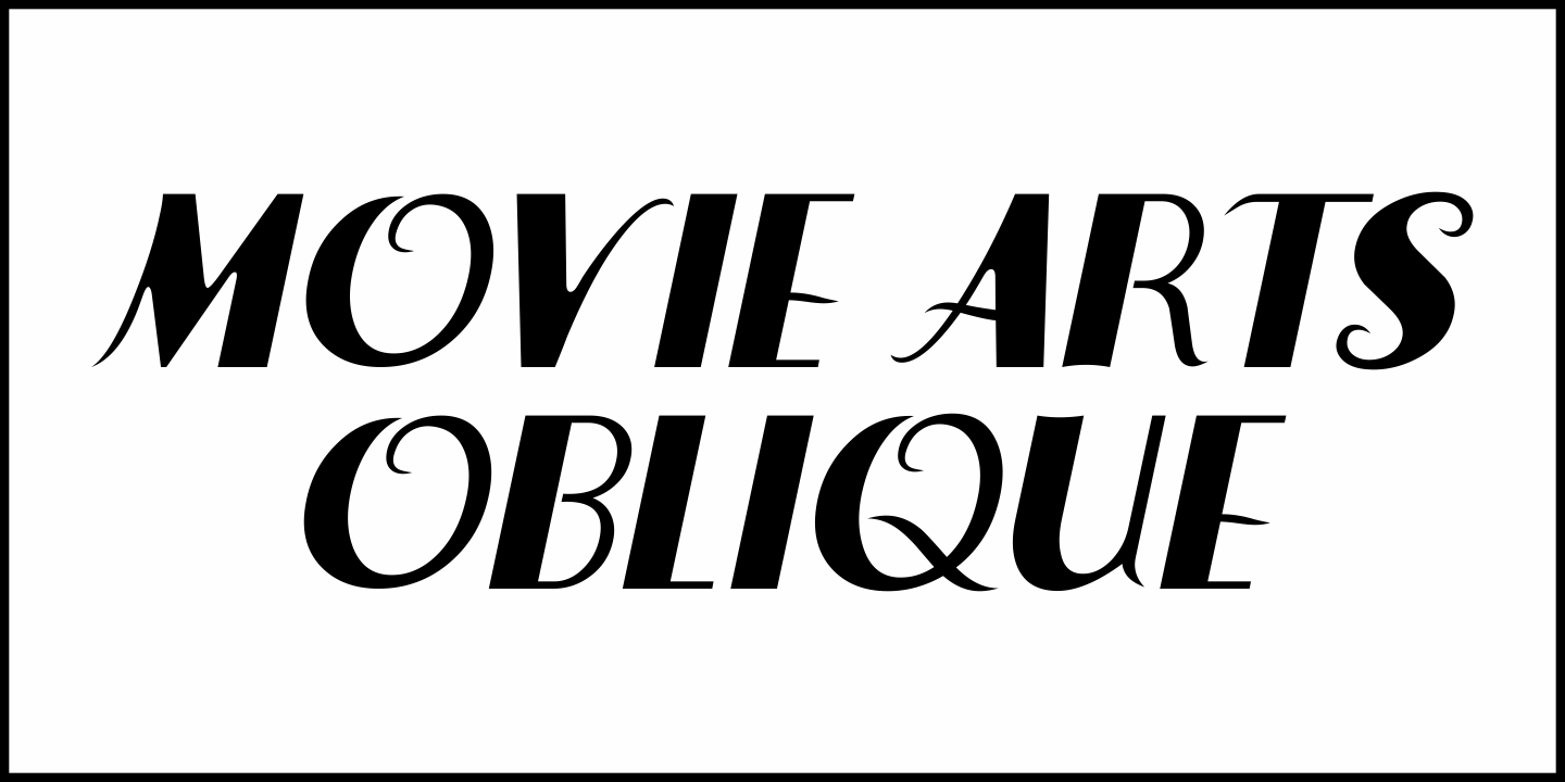 Movie Arts Font Poster #4
