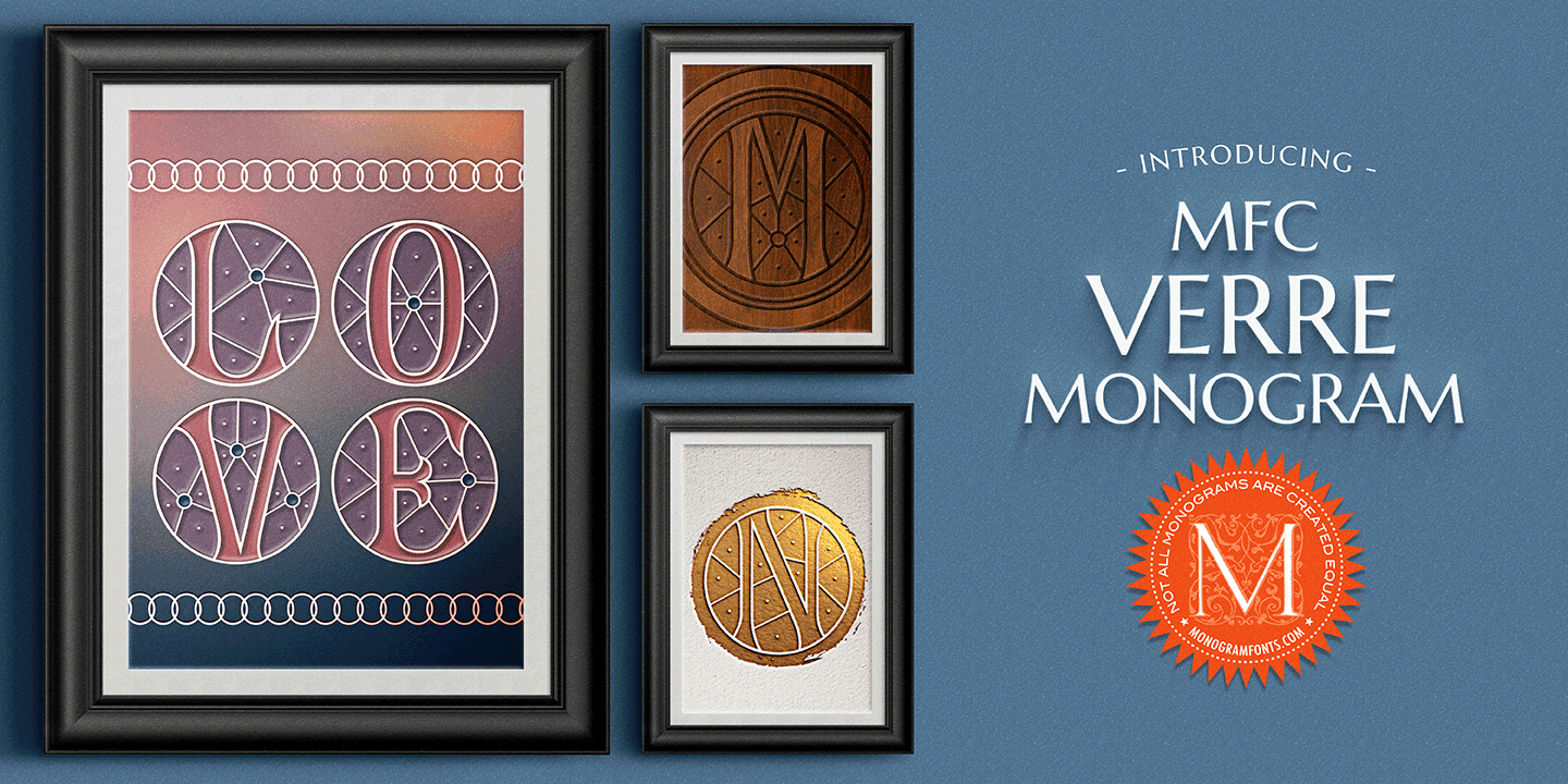 MFC Verre Monogram Font Poster #1