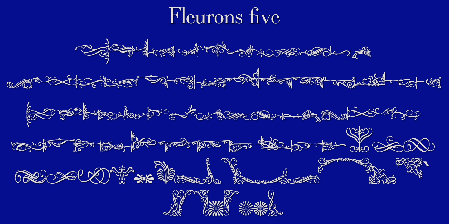Fleurons V Font Poster #1