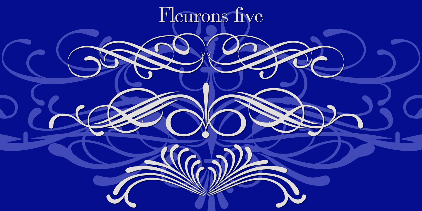 Fleurons V Font Poster #1
