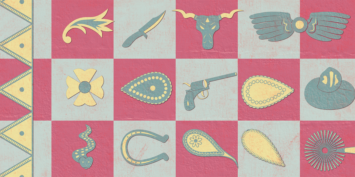 Cowboy Stories Drawings Font Poster #1