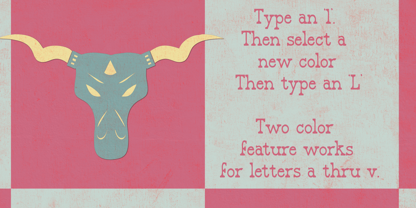 Cowboy Stories Drawings Font Poster #1