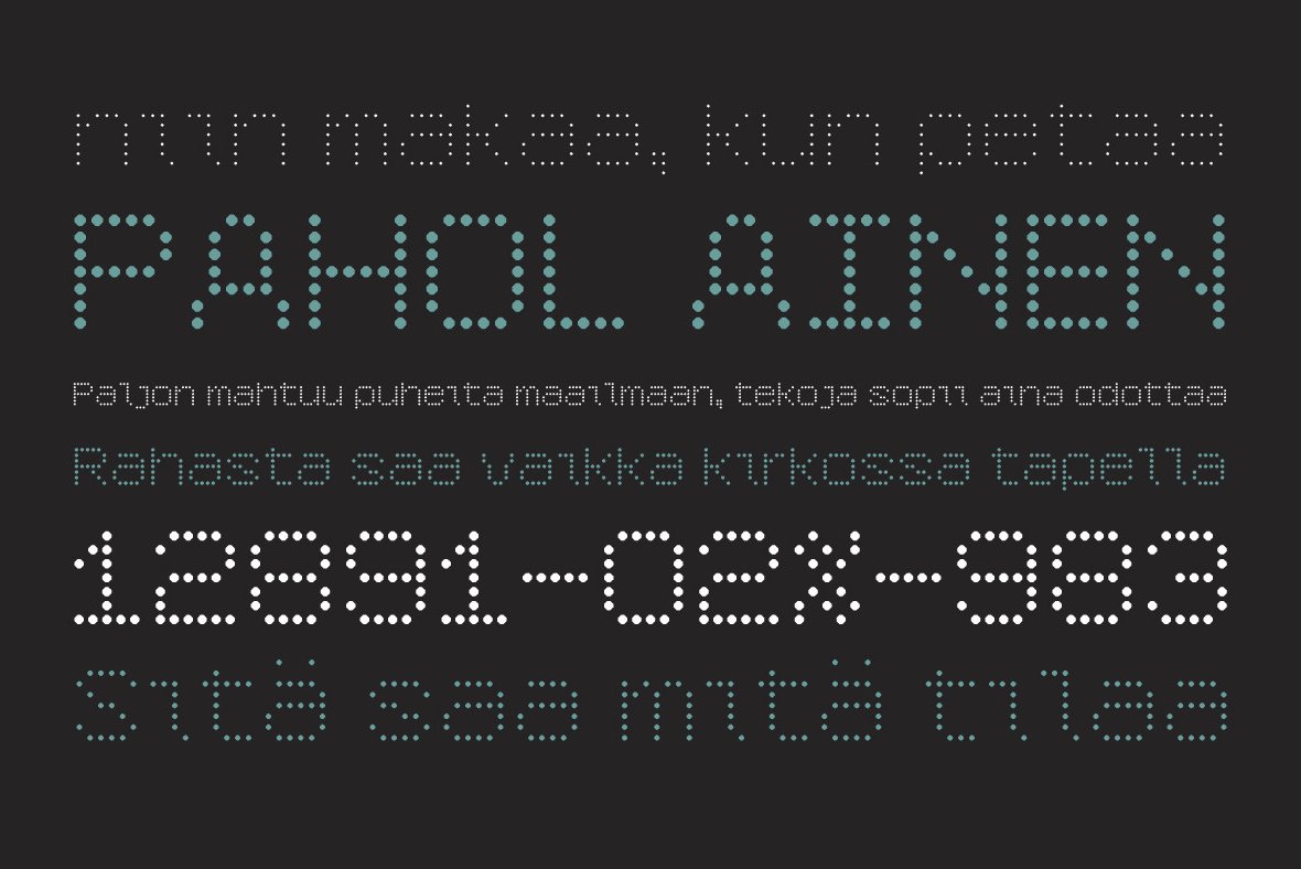 YWFT 6x7oct Extra Light Font Poster #1