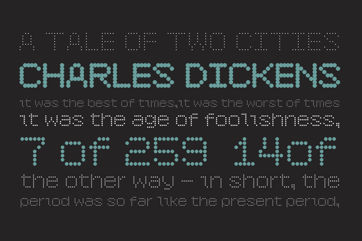 YWFT 6x7oct Extra Light Font Poster #1