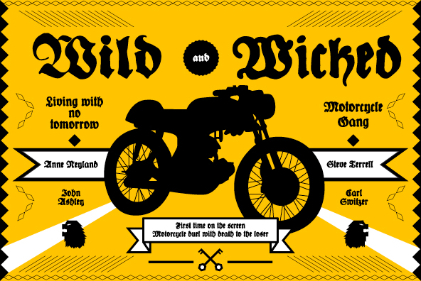 YWFT Fraktur Monogram Poster