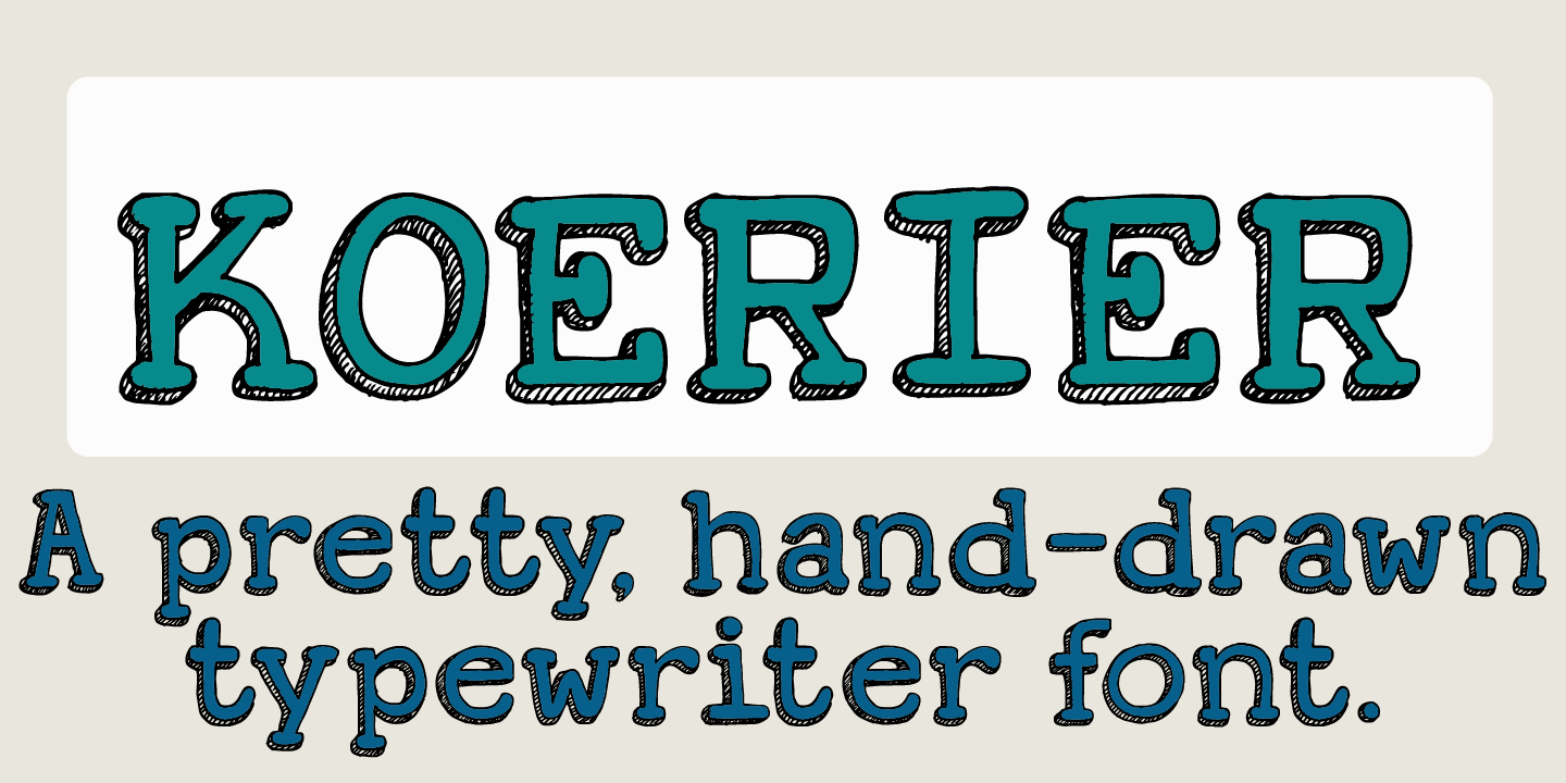 Koerier Font Poster