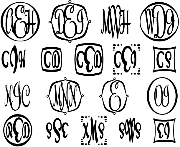 Script Monograms Font Poster #2