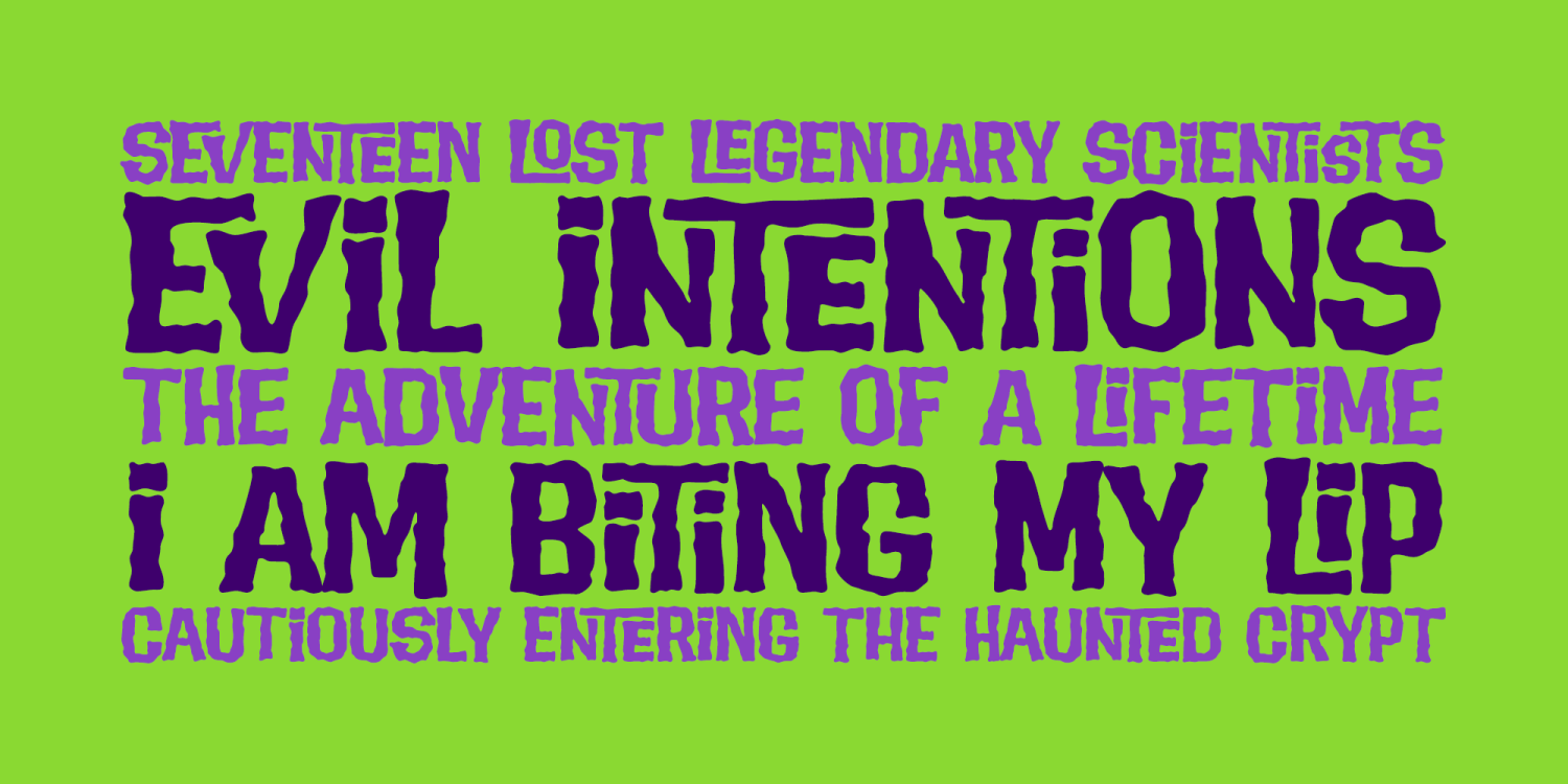 Evil Intentions PB Font Poster #1